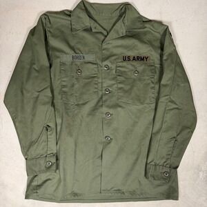 Vintage 1978 US Army OG-507 Utility Shirt Mens Green Field Jacket